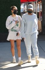 HAILEY BIEBER and JUSTINE SKYE Out for Lunch at Honor Bar in Beverly Hills 10/28/2021