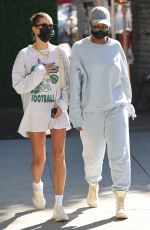HAILEY BIEBER and JUSTINE SKYE Out for Lunch at Honor Bar in Beverly Hills 10/28/2021