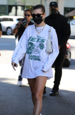 HAILEY BIEBER and JUSTINE SKYE Out for Lunch at Honor Bar in Beverly Hills 10/28/2021