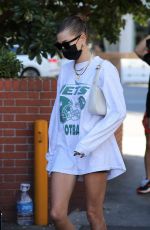 HAILEY BIEBER and JUSTINE SKYE Out for Lunch at Honor Bar in Beverly Hills 10/28/2021