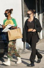 HAILEY BIEBER and JUSTINE SKYE Shopping at Trashy Lingerie in West Hollywood 10/29/2021