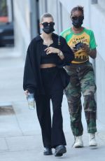 HAILEY BIEBER and JUSTINE SKYE Shopping at Trashy Lingerie in West Hollywood 10/29/2021