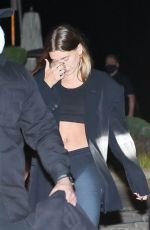 HAILEY BIEBER Arrives at Nobu in Malibu 10/11/2021