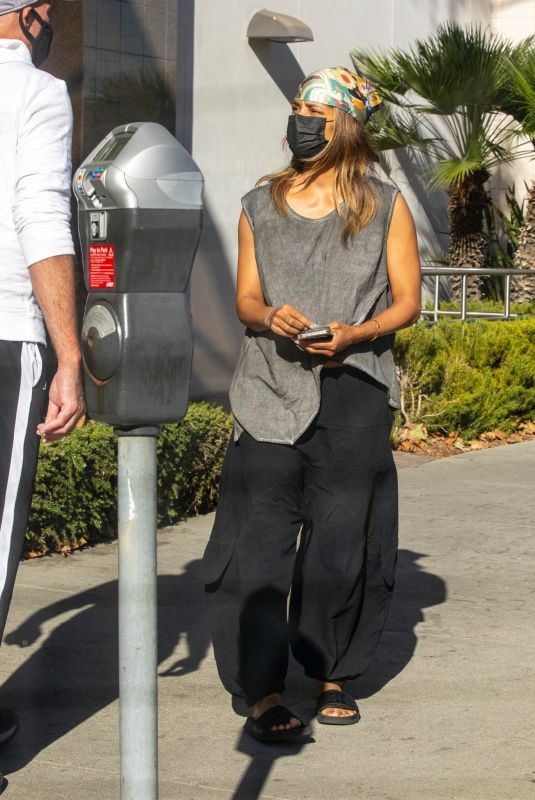 HALLE BERRY Out in Beverly Hills 10/12/2021