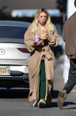 HILARY DUFF Out for Morning Coffee and Breakfast in Studio City 10/09/2021