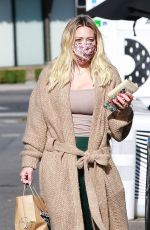 HILARY DUFF Out for Morning Coffee and Breakfast in Studio City 10/09/2021