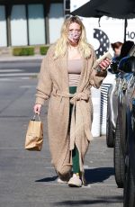 HILARY DUFF Out for Morning Coffee and Breakfast in Studio City 10/09/2021