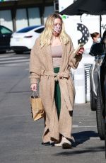 HILARY DUFF Out for Morning Coffee and Breakfast in Studio City 10/09/2021