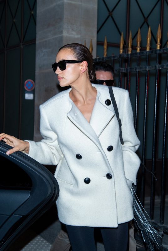 IRINA SHAYK Out at Paris Fashion Week 09/30/2021