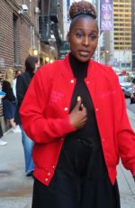 ISSA RAE Arrives at Late Show with Stephen Colbert in New York 10/20/2021