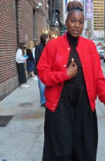 ISSA RAE Arrives at Late Show with Stephen Colbert in New York 10/20/2021