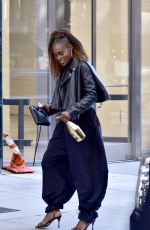 ISSA RAE Out with Open Bottle of Champagne in New York 10/20/2021