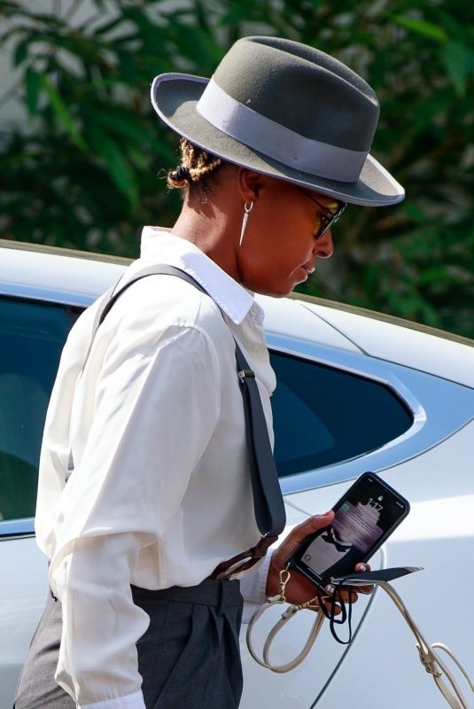 JANELLE MONAE Arrives at San Vicente Bungalows in West Hollywood 10/11/2021