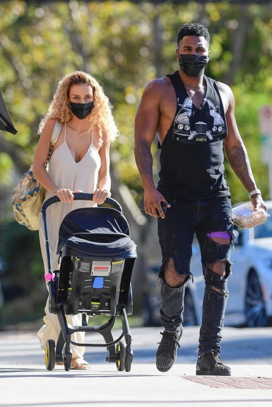 JENA FRUMES and Jason Derulo Out for Lunch at Granville in West Hollywood 10/10/2021
