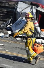 JENNA DEWAN as a Firefighter on the set of The Rookie in Los Angeles 10/26/2021