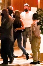 JENNIFER ANISTON Out for Dinner with a Mystery Man at Sunset Tower Hotel in Los Angeles 09/27/2021