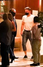 JENNIFER ANISTON Out for Dinner with a Mystery Man at Sunset Tower Hotel in Los Angeles 09/27/2021