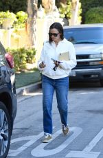 JENNIFER GARNER in a White Sweatshirt and Denim Out in Brentwood 10/14/2021