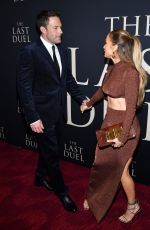 JENNIFER LOPEZ and Ben Affleck at The Last Duel Premiere in New York 10/09/2021