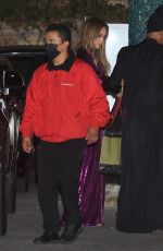 JENNIFER LOPEZ Out for Dinner with Friends in West Hollywood 10/23/2021