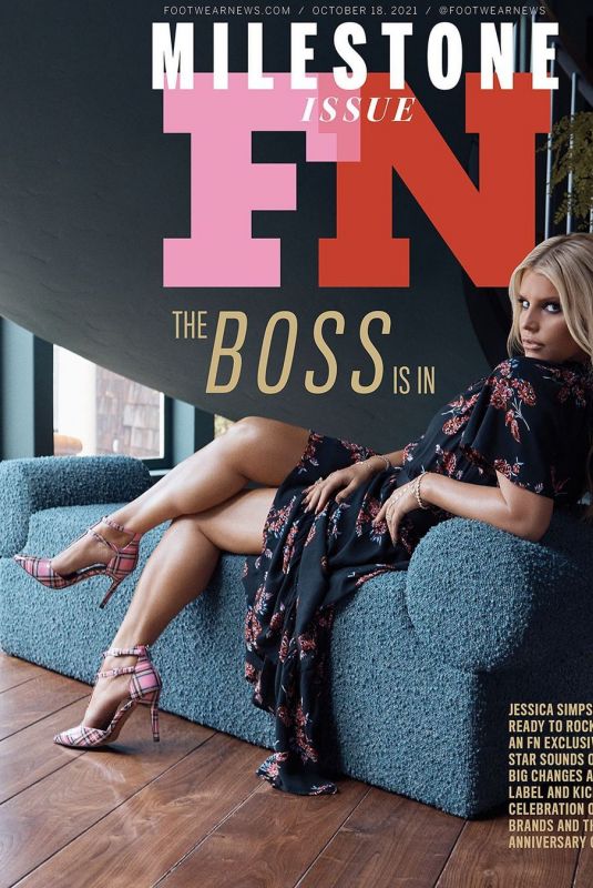 JESSICA SIMPSON on the Cover of FN Magazine, October 2021