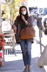 JORDANA BREWSTER in Ripped Denim Out and About in Brentwood 10/30/2021