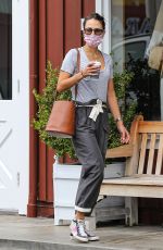 JORDANA BREWSTER Out for Morning Coffee in Brentwood 10/07/2021