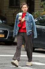 JULIA MAYORGA on the Set of Katie Holmes