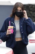 KAIA GERBER Out for Iced Coffee in Burbank 10/18/2021