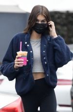 KAIA GERBER Out for Iced Coffee in Burbank 10/18/2021