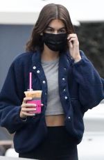 KAIA GERBER Out for Iced Coffee in Burbank 10/18/2021
