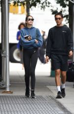 KAIA GERBER Out with a Friend in New York 09/30/2021