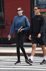 KAIA GERBER Out with a Friend in New York 09/30/2021
