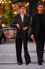 KAIA GERBER Out with a Friend in New York 10/01/2021