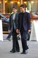 KAIA GERBER Out with a Friend in New York 10/01/2021
