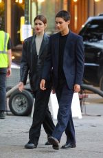 KAIA GERBER Out with a Friend in New York 10/01/2021