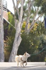 KAIA GERBER Out with Her Dog at Point Dume Village in Malibu 10/24/2021