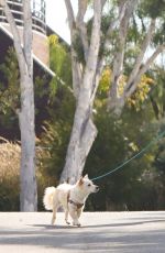 KAIA GERBER Out with Her Dog at Point Dume Village in Malibu 10/24/2021