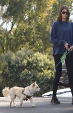 KAIA GERBER Out with Her Dog at Point Dume Village in Malibu 10/24/2021