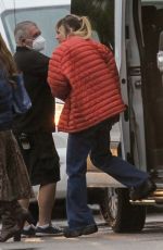 KALEY CUOCO on the Set of The Flight Attendant in Los Angeles 10/04/2021