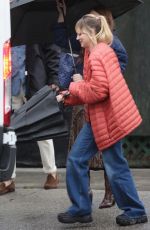 KALEY CUOCO on the Set of The Flight Attendant in Los Angeles 10/04/2021