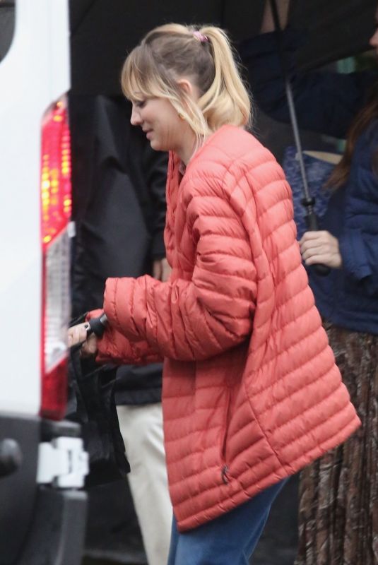 KALEY CUOCO on the Set of The Flight Attendant in Los Angeles 10/04/2021