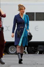 KALEY CUOCO on the Set of The Flight Attendant in Los Angeles 10/07/2021