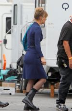KALEY CUOCO on the Set of The Flight Attendant in Los Angeles 10/07/2021