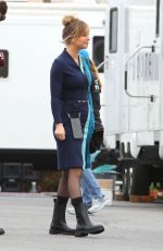 KALEY CUOCO on the Set of The Flight Attendant in Los Angeles 10/07/2021