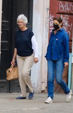 KATIE HOLMES in Double Denim Out Shopping with Her Mom Kathleen in New York 10/09/2021