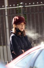 KATIE HOLMES Out Smoking in Brooklyn 10/19/2021