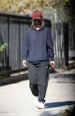 KATIE HOLMES Out Smoking in Brooklyn 10/19/2021