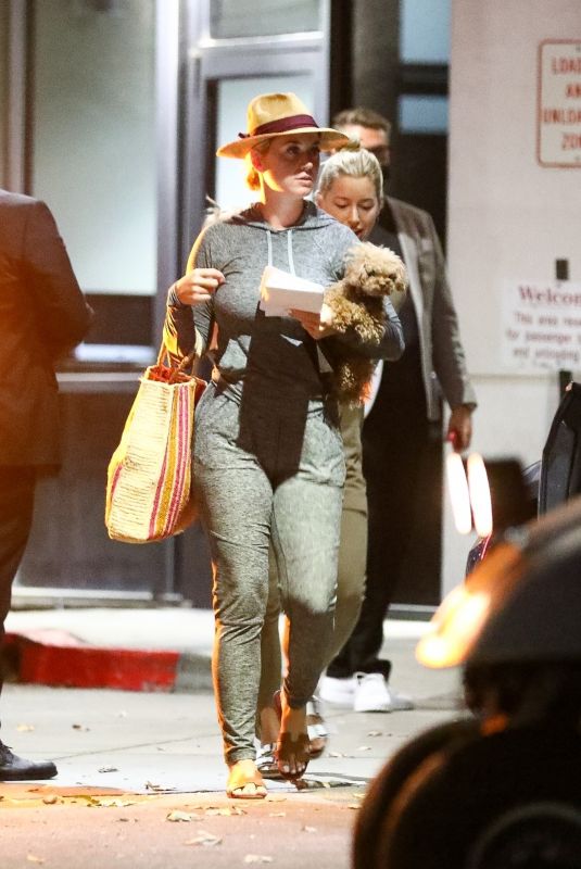 KATY PERRY Out with Her Dog in Los Angeles 10/28/2021