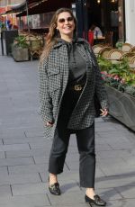 KELLY BROOK Arrives at Heart Radio in London 10/20/2021
